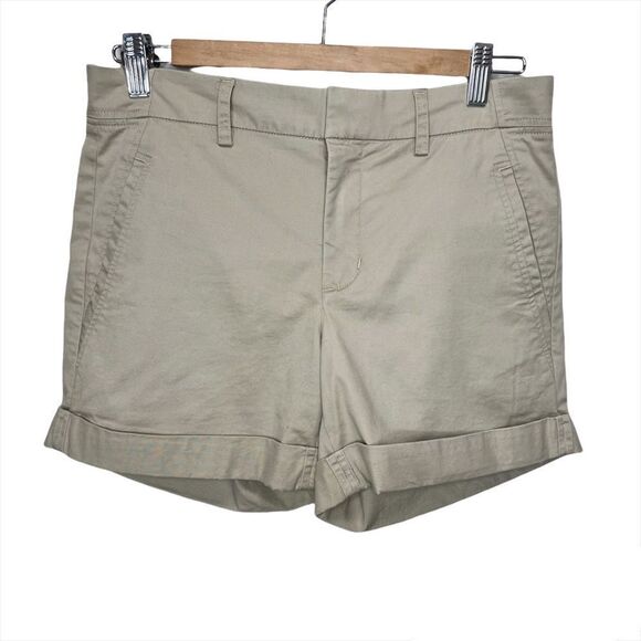 Vince Beige Rolled Cuff Shorts Size 4 - Picture 1 of 9
